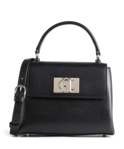 1927 Mini Handtasche genarbtes Leder schwarz