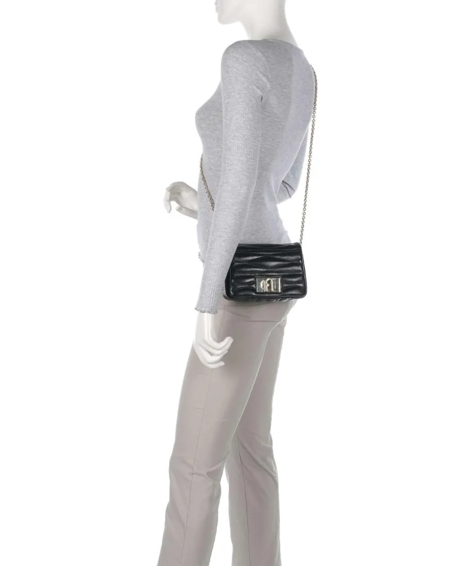 1927 Mini Soft Umhängetasche fein genarbtes Leder schwarz