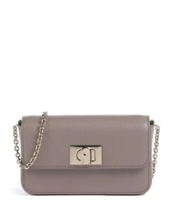 1927 Mini Umhängetasche genarbtes Leder taupe