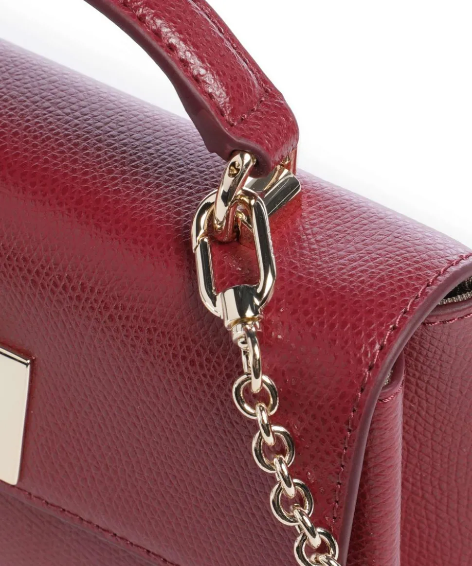 1927 Mini Umhängetasche genarbtes Leder dunkelrot