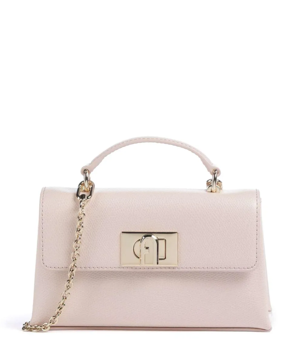 1927 Mini Umhängetasche genarbtes Leder altrosa