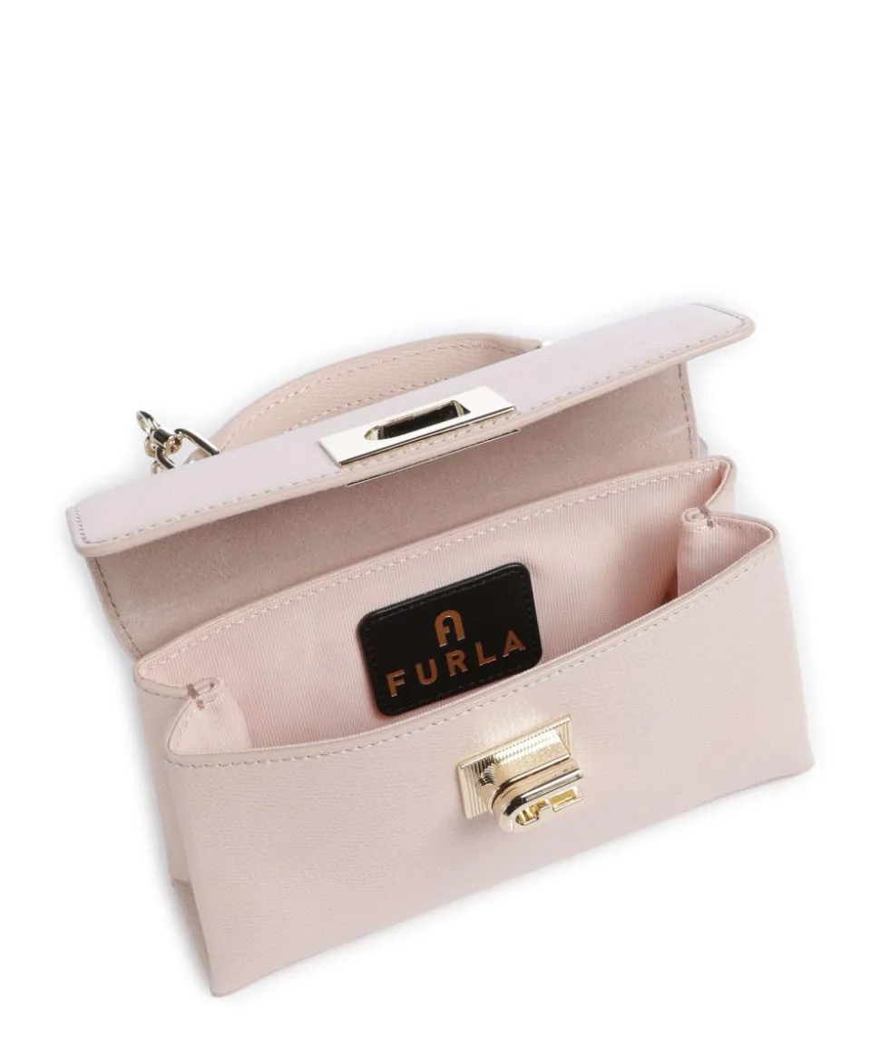 1927 Mini Umhängetasche genarbtes Leder altrosa