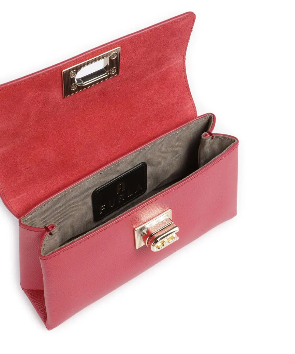 1927 Mini Umhängetasche genarbtes Leder dunkelrot