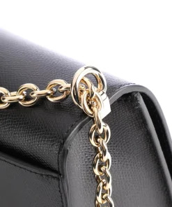 1927 S Schultertasche genarbtes Leder schwarz