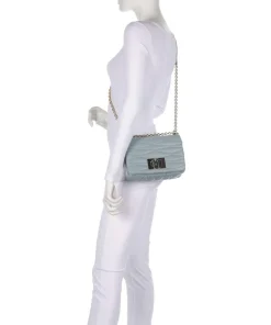 1927 S Schultertasche Nappa Kalbsleder blaugrau