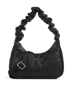 Actual Froissé Schultertasche Kunststoff schwarz