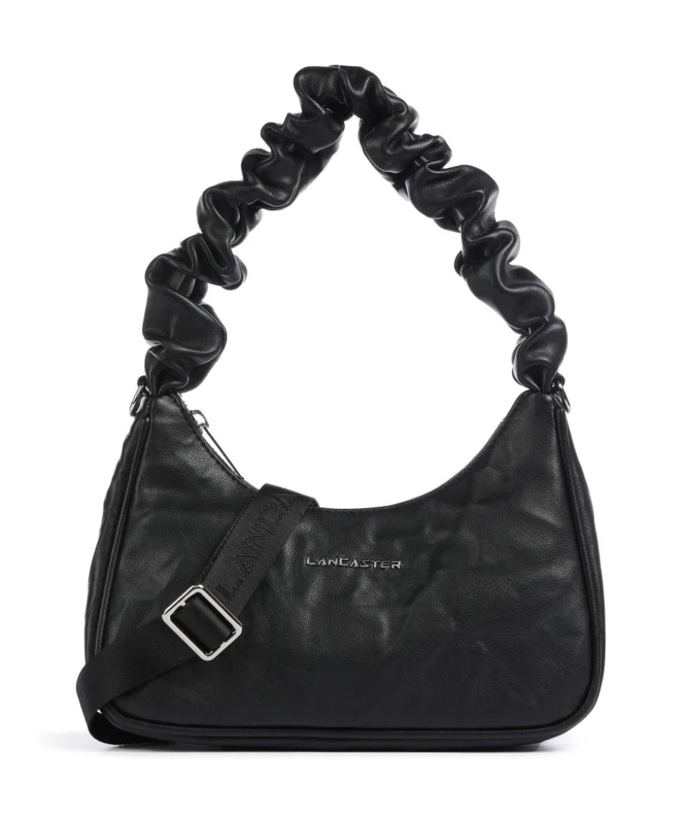 Actual Froissé Schultertasche Kunststoff schwarz