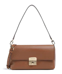 Addie Schultertasche genarbtes Leder braun