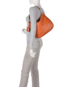 Adria Juna Beuteltasche genarbtes Rindsleder orange