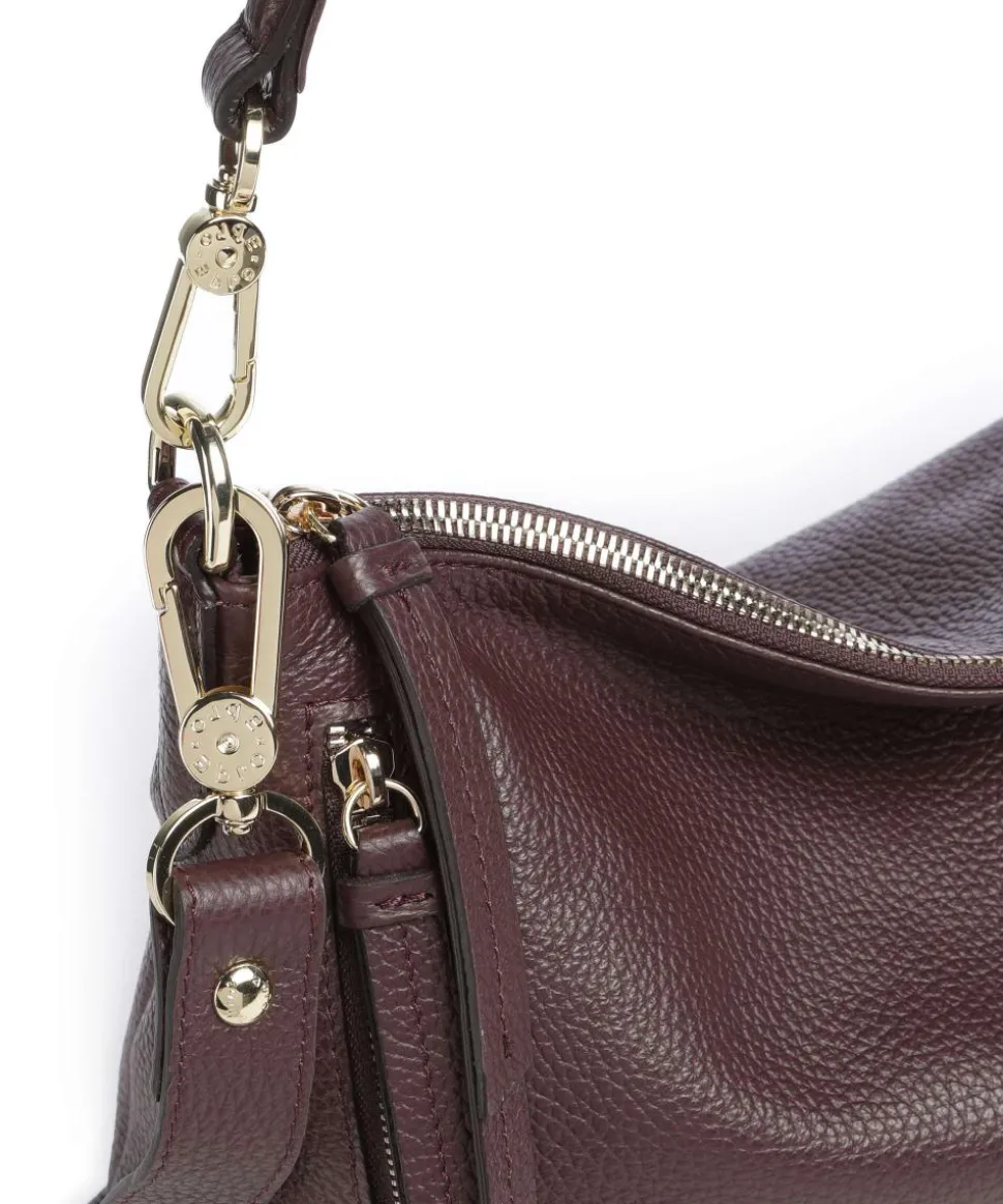 Adria Juna Small Beuteltasche genarbtes Leder wein