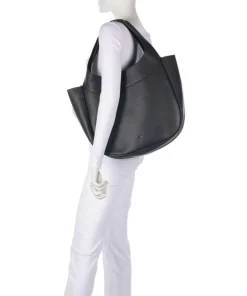 Adria Loft Shopper genarbtes Rindsleder navy