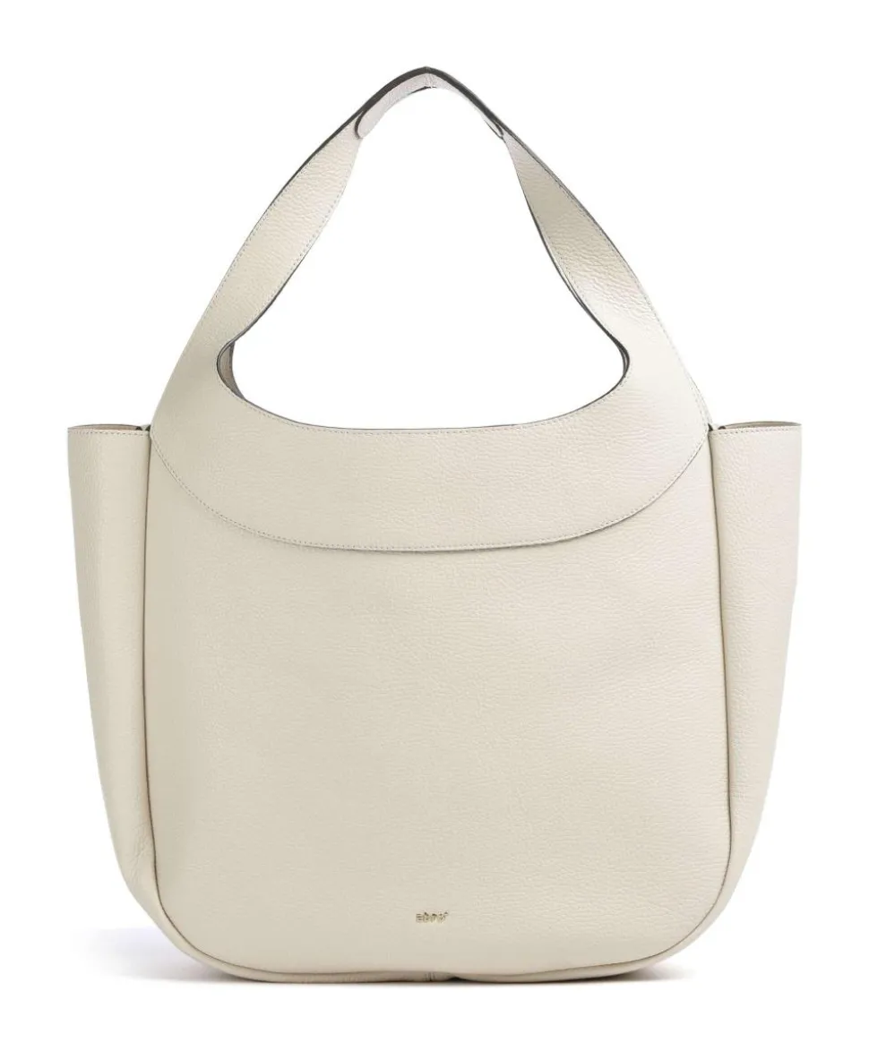 Adria Loft Shopper genarbtes Rindsleder beige