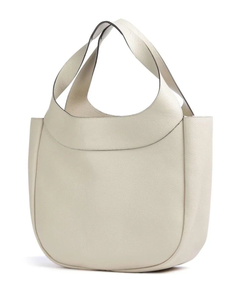 Adria Loft Shopper genarbtes Rindsleder beige