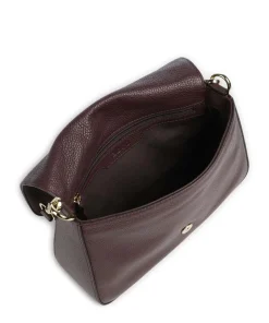 Adria Lulu Schultertasche genarbtes Leder wein