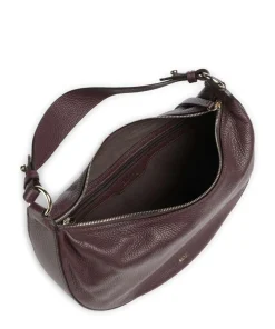 Adria Lulu Small Beuteltasche genarbtes Leder wein