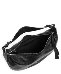 Adria Lulu Small Beuteltasche genarbtes Rindsleder schwarz