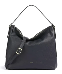 Agave Carina Beuteltasche genarbtes Leder navy