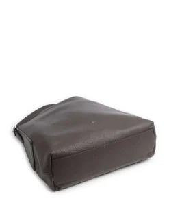 Agave Carina Beuteltasche genarbtes Leder dunkelgrau