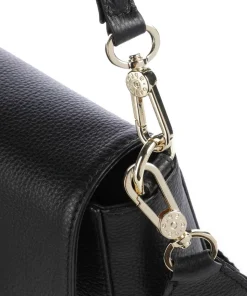 Agave Temi Schultertasche genarbtes Leder schwarz