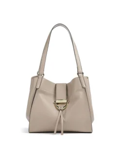 Agave Temi Shopper genarbtes Leder stein