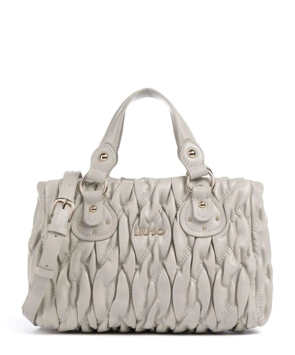 Aide S Handtasche Lederimitat hellgrau