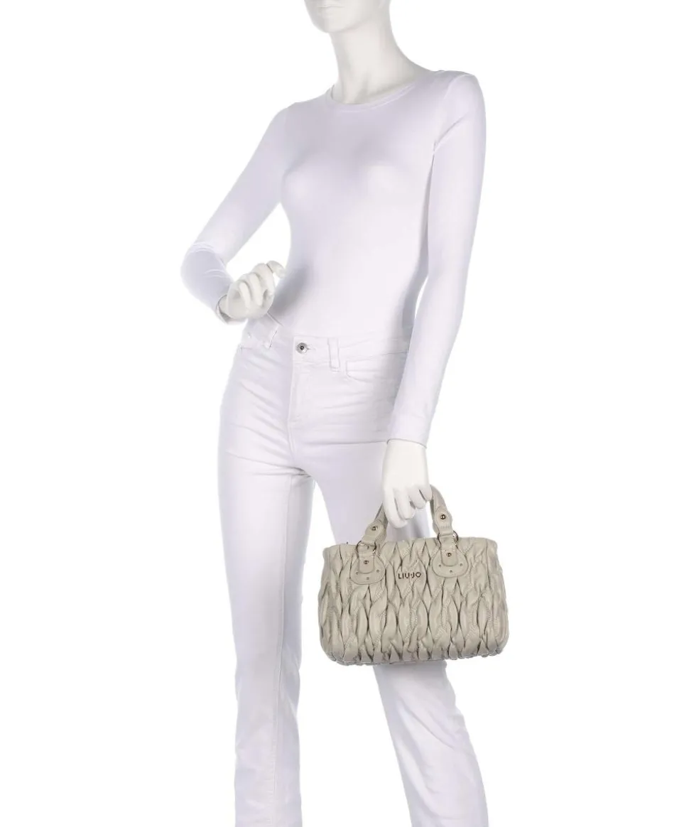 Aide S Handtasche Lederimitat hellgrau