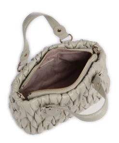 Aide S Handtasche Lederimitat hellgrau