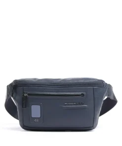 AKRON Gürteltasche genarbtes Rindsleder dunkelblau