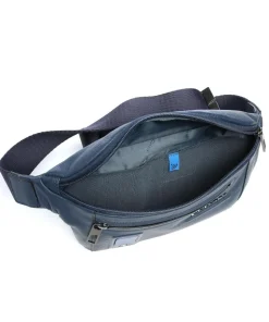 AKRON Gürteltasche genarbtes Rindsleder dunkelblau