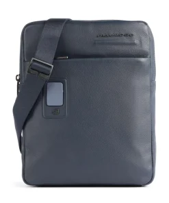 AKRON Umhängetasche 10″ fein genarbtes Rindsleder dunkelblau