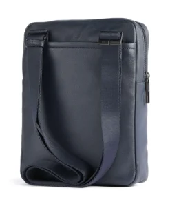 AKRON Umhängetasche 10″ fein genarbtes Rindsleder dunkelblau