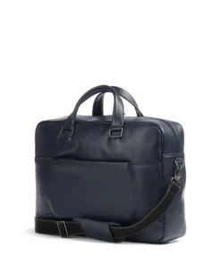 Alaska Aktentasche 15″ genarbtes Leder navy