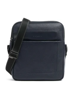 Alaska Umhängetasche 10″ genarbtes Leder navy
