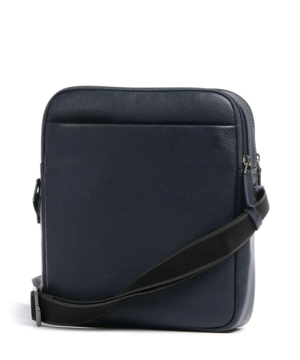 Alaska Umhängetasche 10″ genarbtes Leder navy