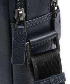 Alaska Umhängetasche 10″ genarbtes Leder navy