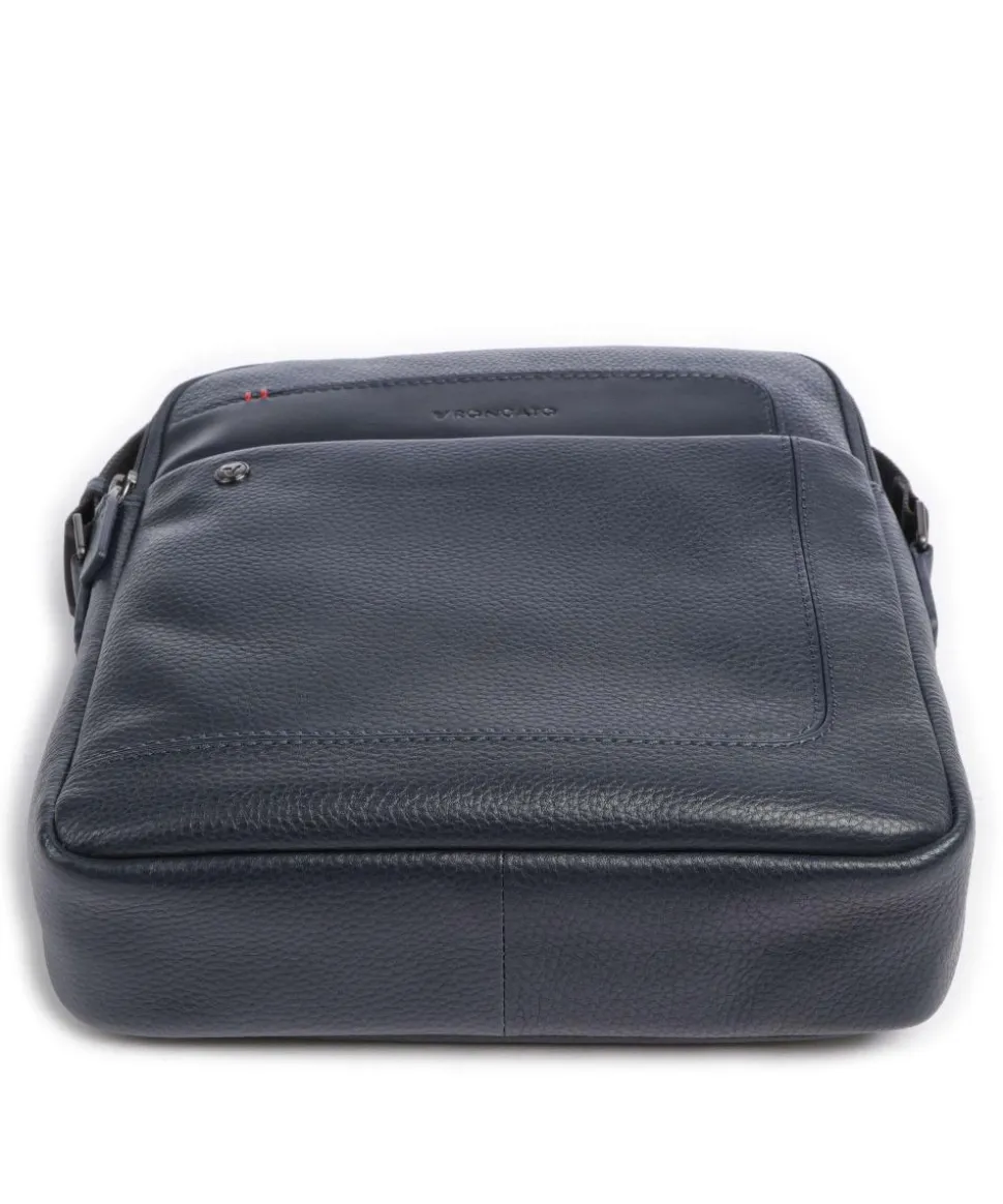 Alaska Umhängetasche 10″ genarbtes Leder navy