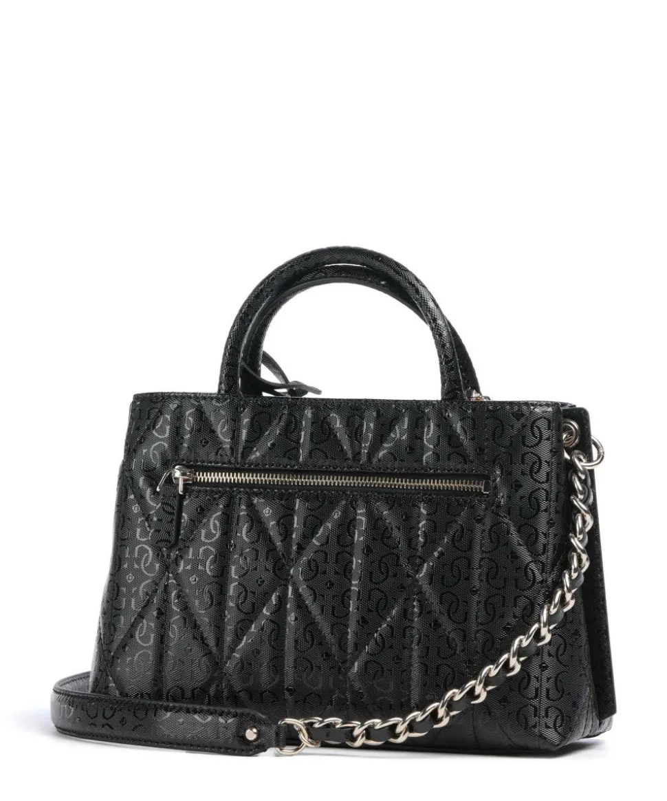 Aldina G-Shine Handtasche Lederimitat schwarz