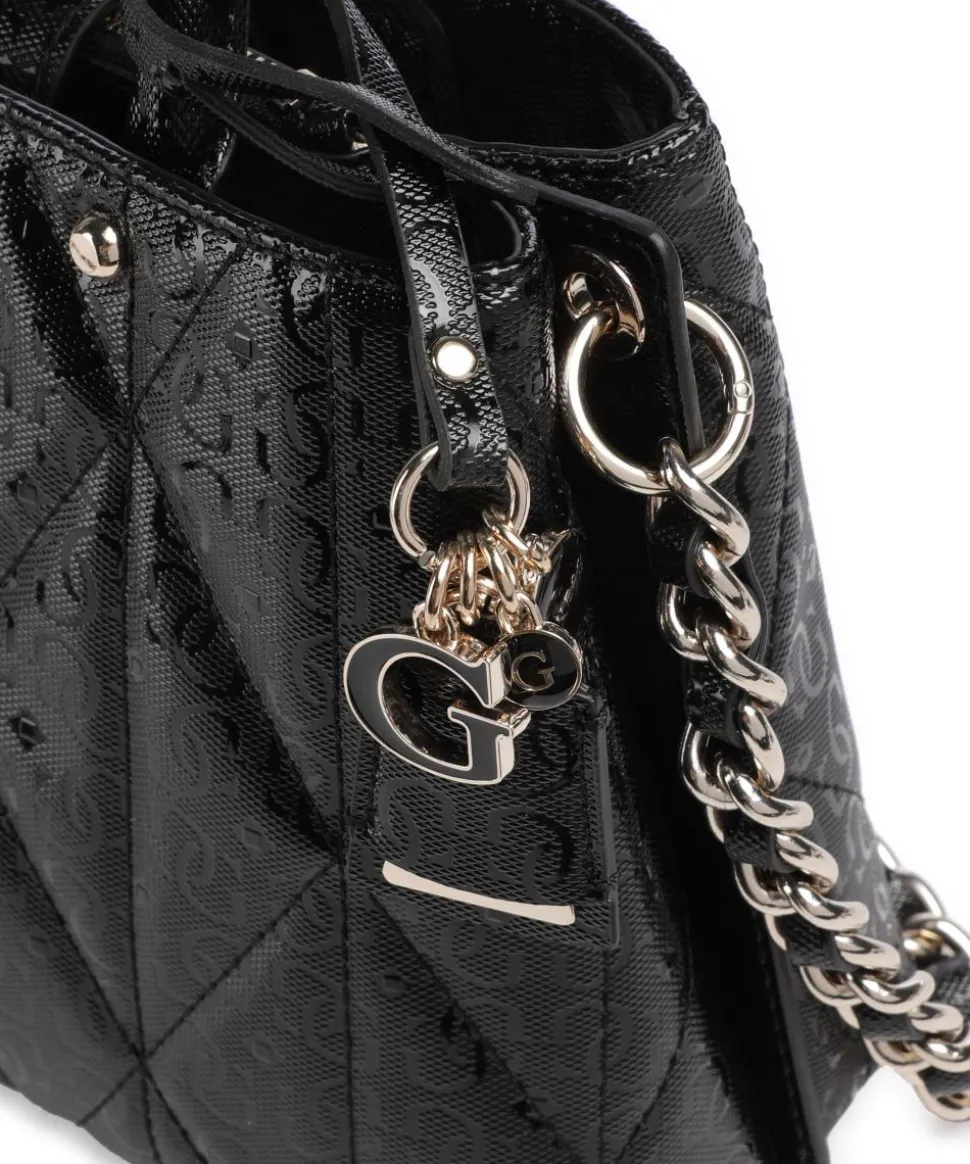 Aldina G-Shine Handtasche Lederimitat schwarz