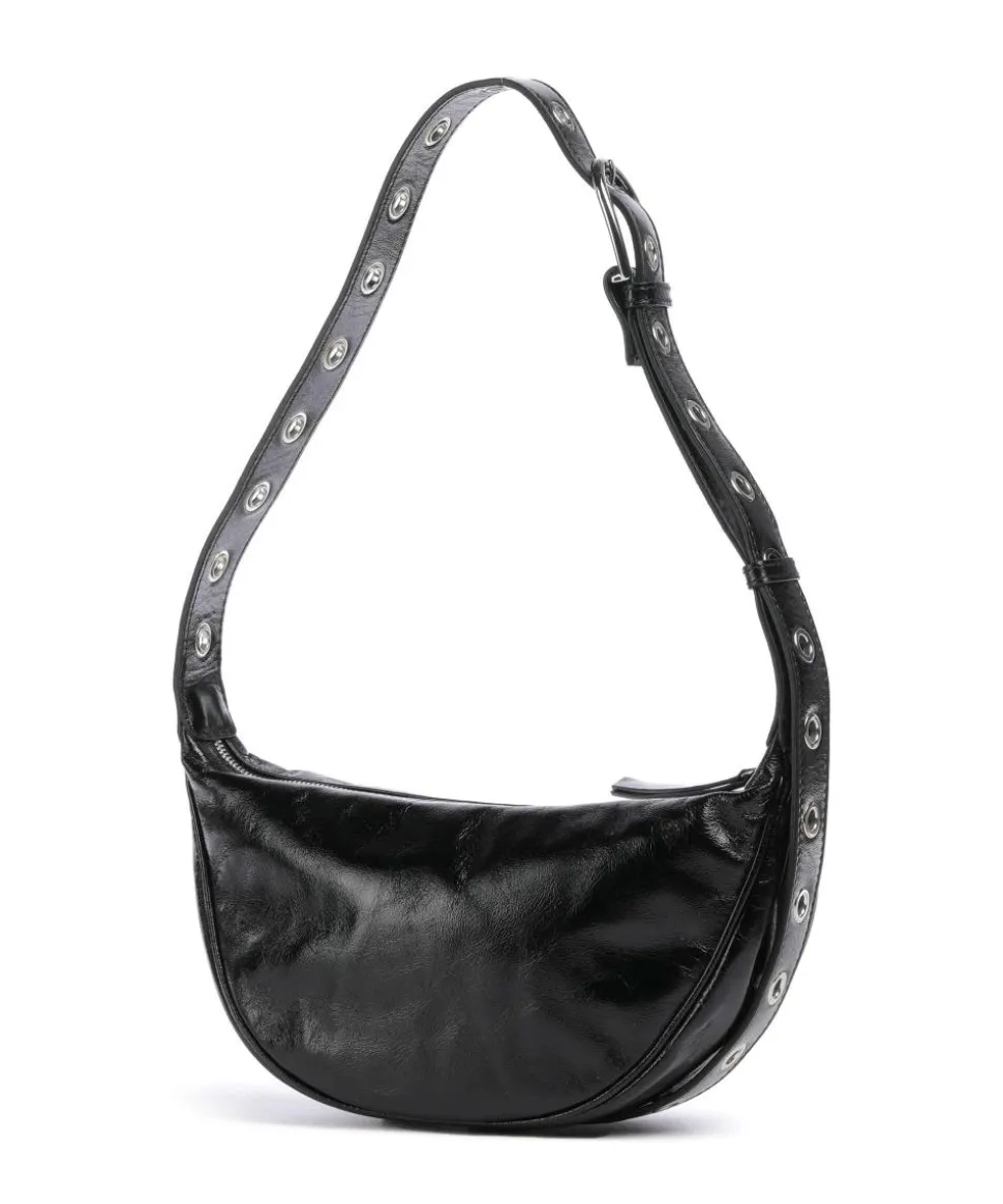 Alias Soft By My Side Schultertasche fein genarbtes Rindsleder schwarz