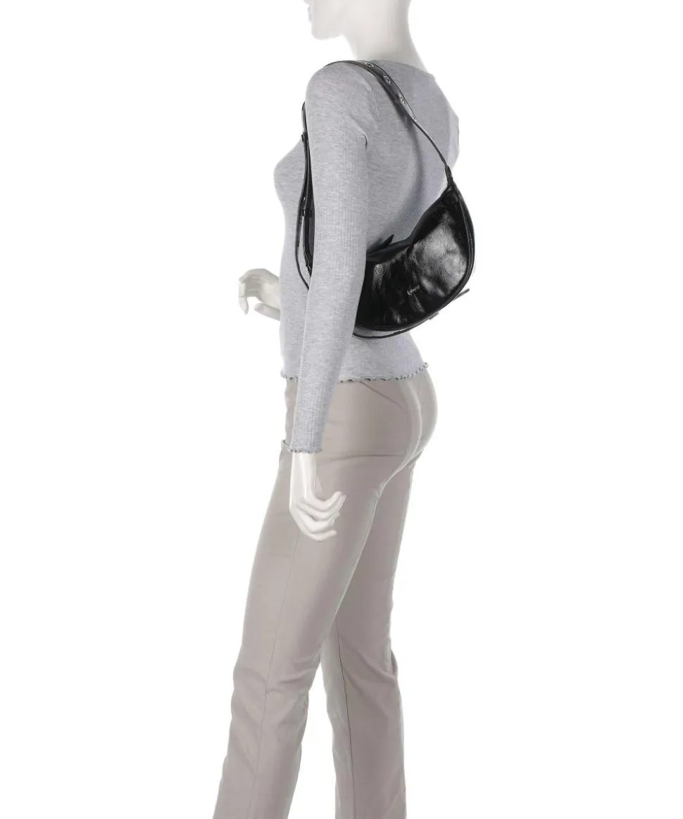 Alias Soft By My Side Schultertasche fein genarbtes Rindsleder schwarz