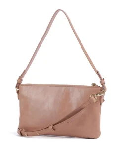 Alice Crinkle Schultertasche fein genarbtes Rindsleder altrosa