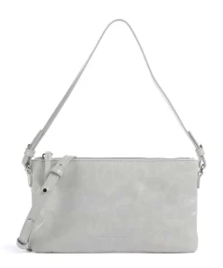 Alice Crinkle Schultertasche fein genarbtes Rindsleder hellgrau