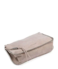 All About Beads Schultertasche aufgerautes Leder nude