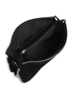 All About Beads Schultertasche aufgerautes Leder schwarz