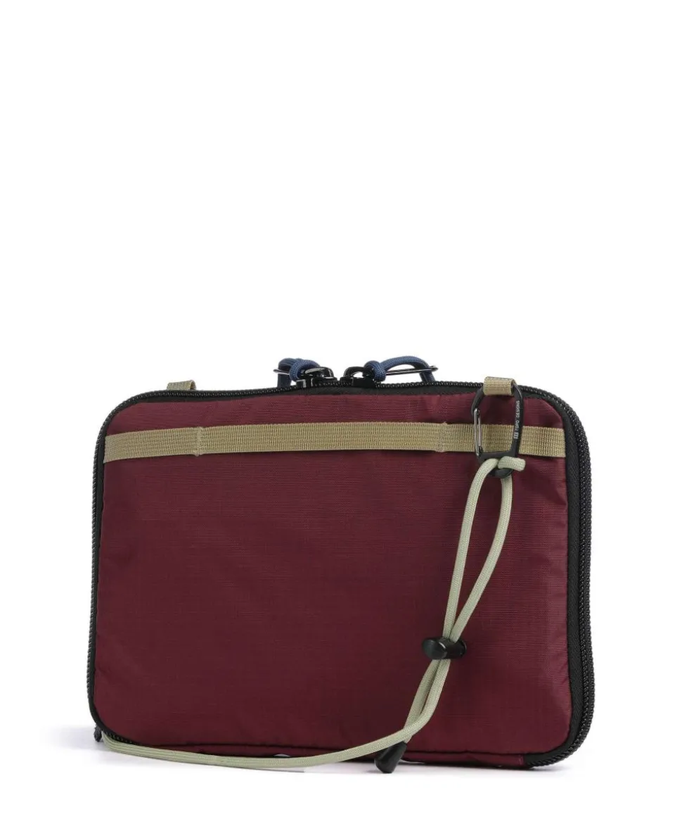 All Adventure Umhängetasche recyceltes Nylon dunkelrot