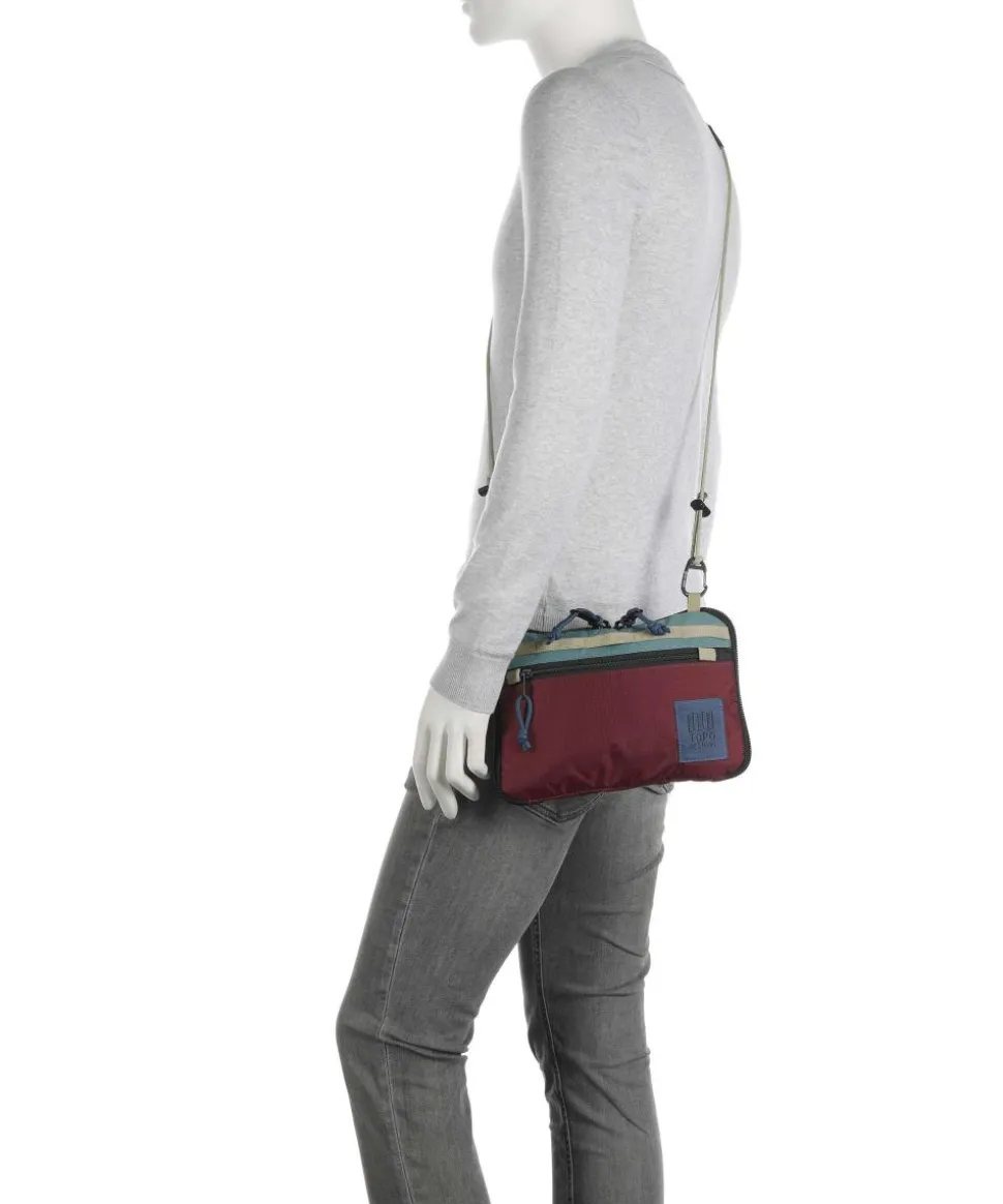 All Adventure Umhängetasche recyceltes Nylon dunkelrot