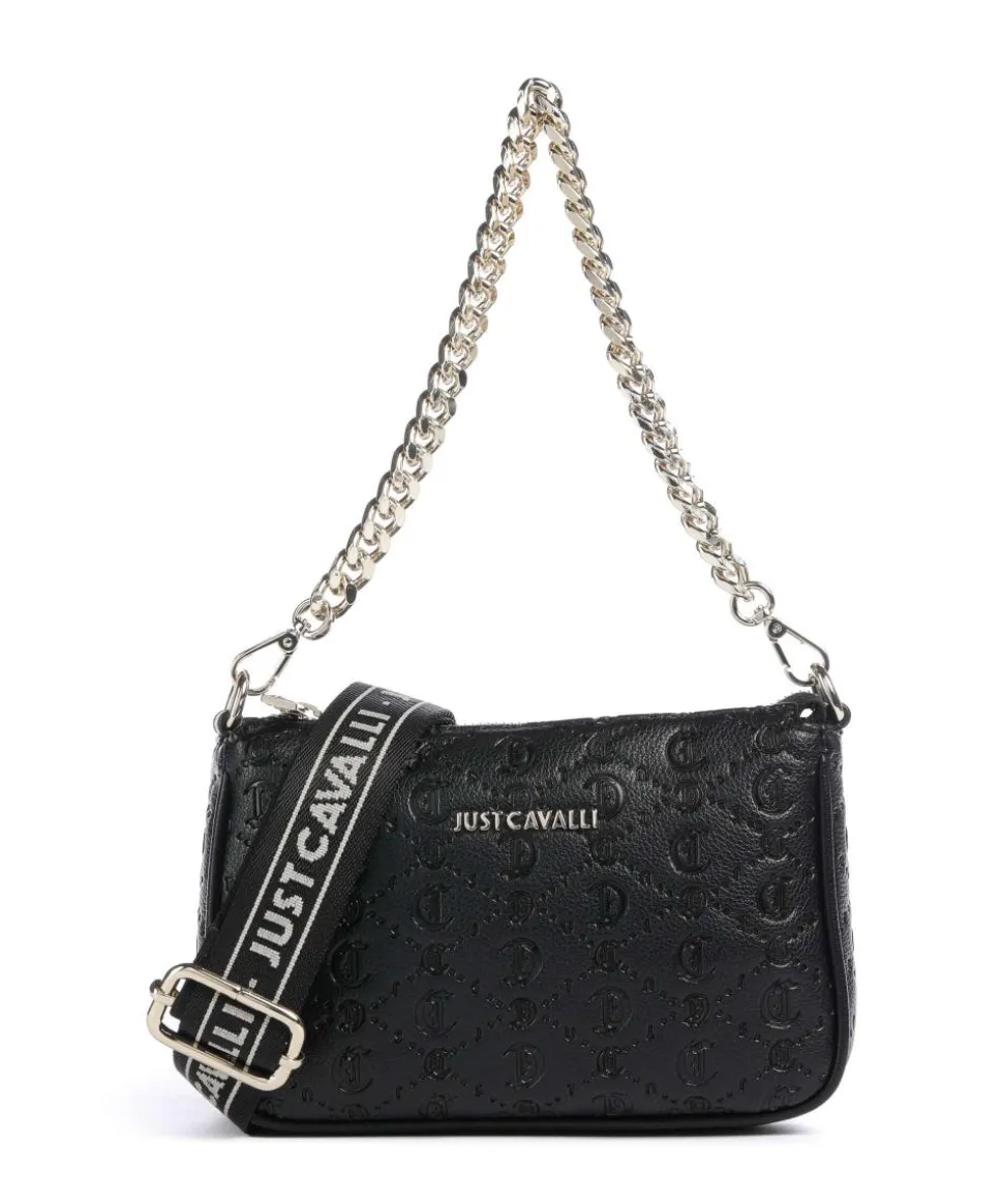 All Over Gothic Schultertasche Lederimitat schwarz