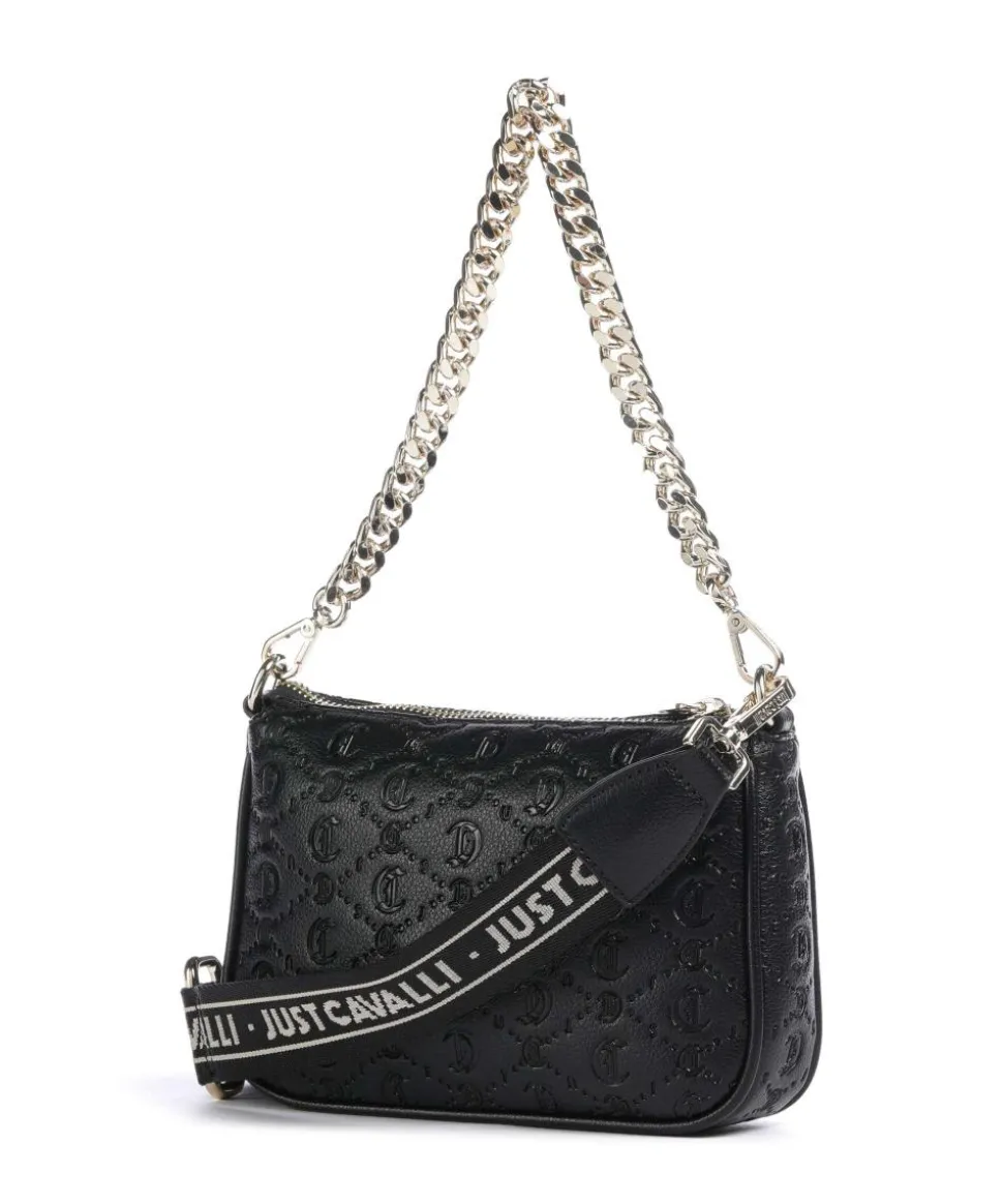 All Over Gothic Schultertasche Lederimitat schwarz
