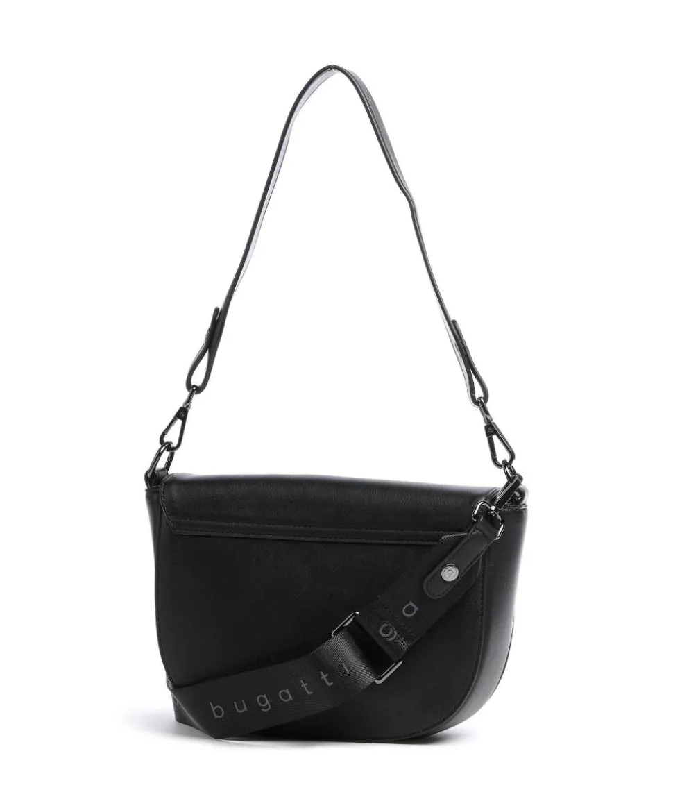 Almata Schultertasche Lederimitat schwarz