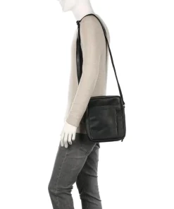 Alva Umhängetasche Pull-Up Rindsleder schwarz